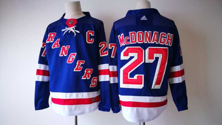 2017 Men NHL New York Rangers #27 McDonagh Adidas blue jersey->montreal canadiens->NHL Jersey